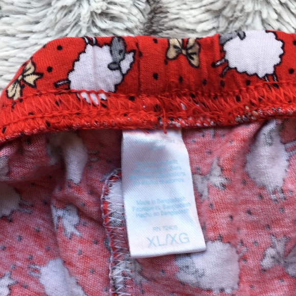 Red Sheep Bow Pajama Pants - Picture 6 of 6